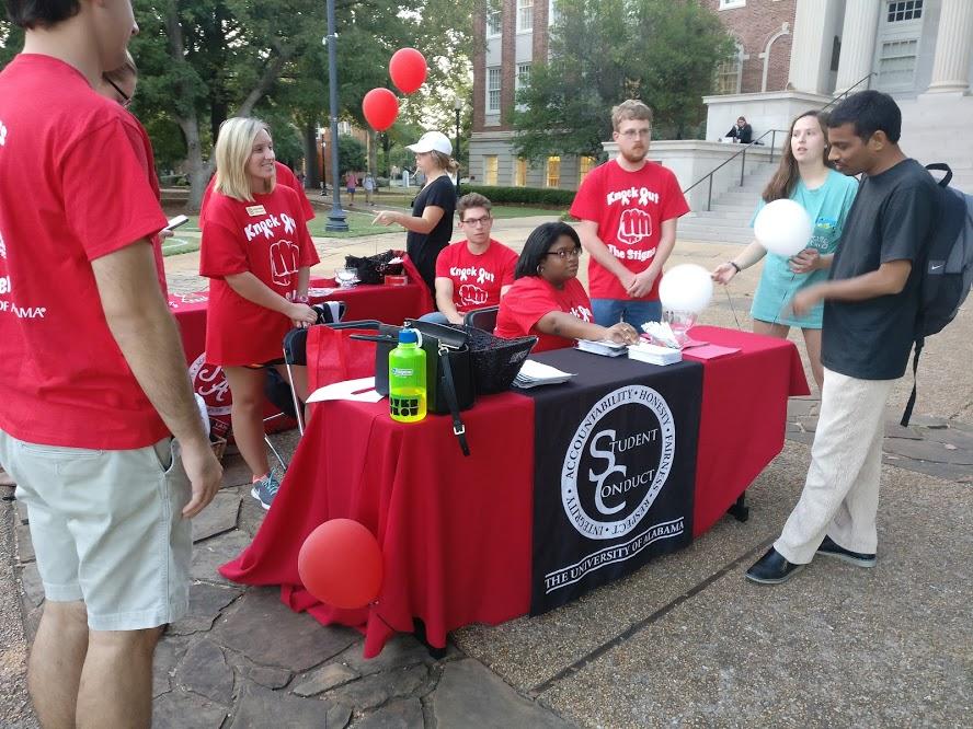Student organizations inform students during the annual Alcohol Awareness Walk