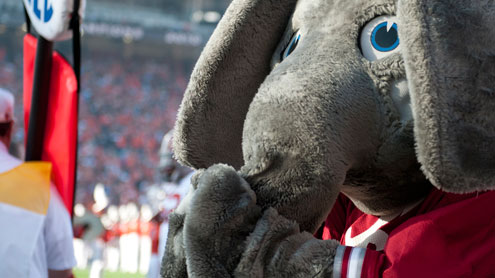 Alabama linebacker dreams of riding live elephant mascot