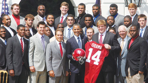 Crimson Tide players visit the White House