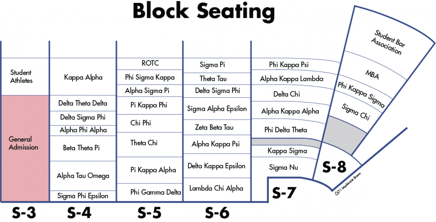 Less block seating, more room for students in general admission