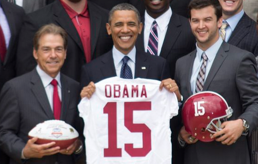 Crimson Tide football team visits White House