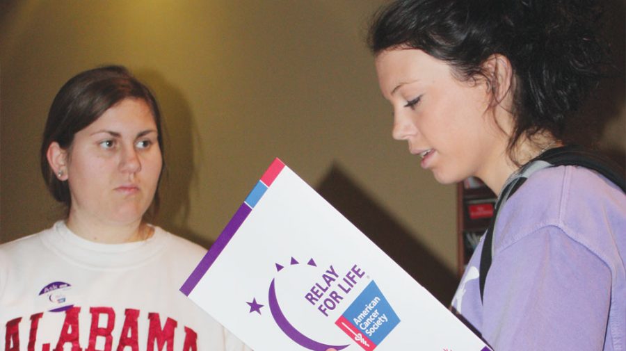 Students register for Relay For Life