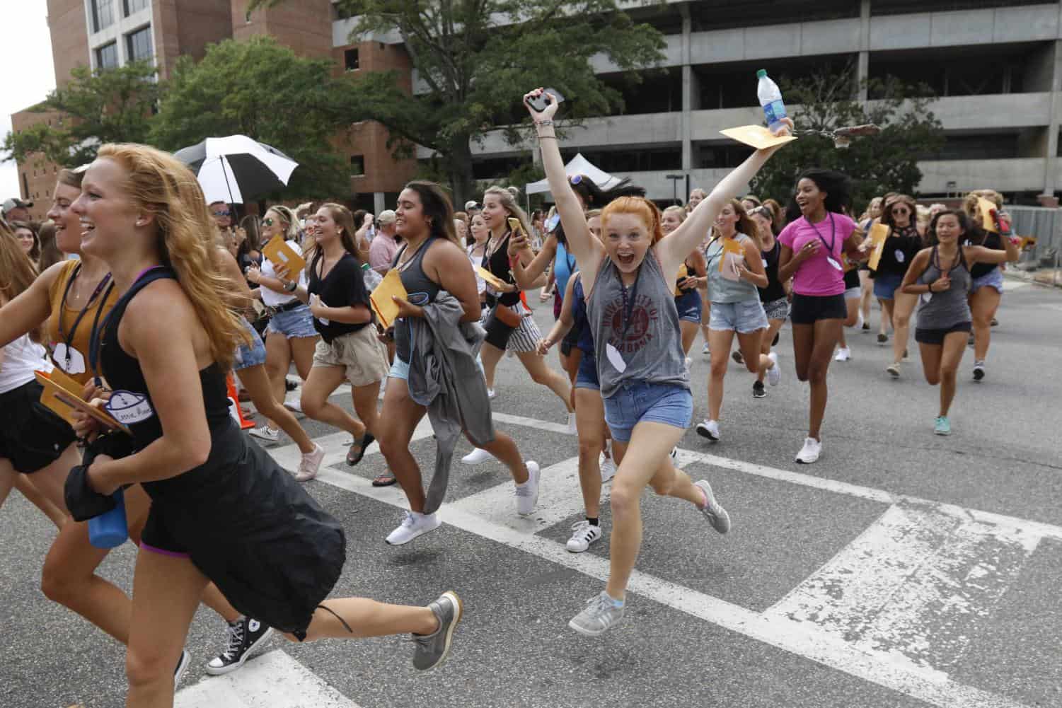 Women welcomed to Greek life on Bid Day 2018 The Crimson White