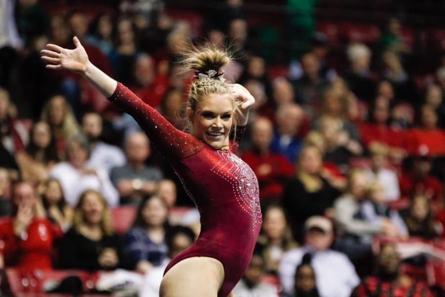 Dominant floor routines push gymnastics win over Kentucky