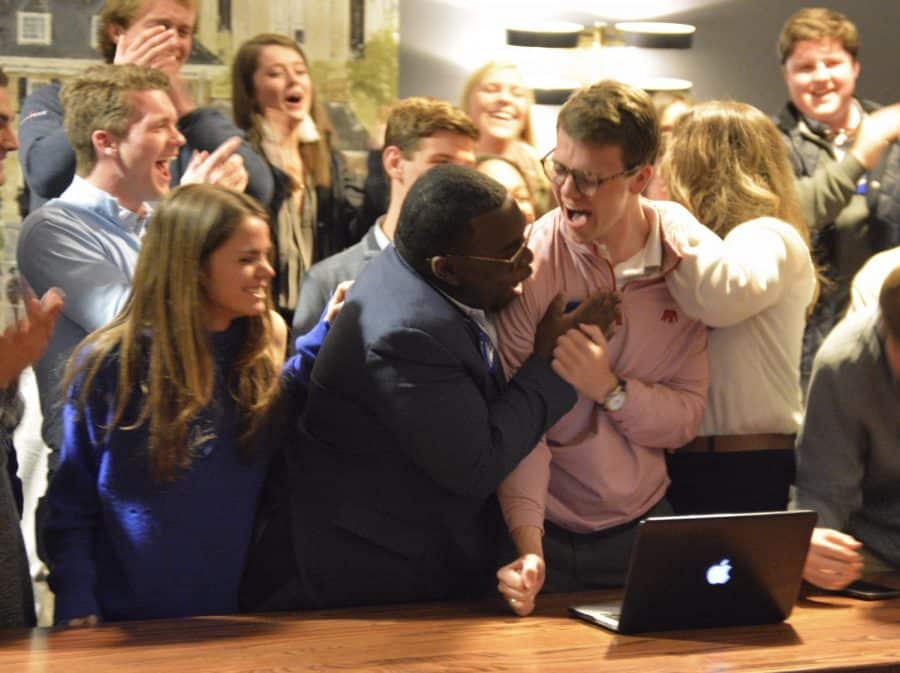 Harrison Adams wins the 2019 SGA presidential election. CW/ Keely Brewer