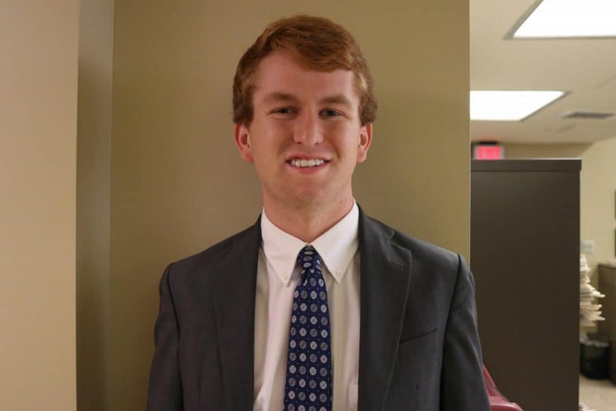 Hunter Scott, SGA Vice President of Financial Affairs, was the subject of an ethics investigation involving the FYC process. CW File