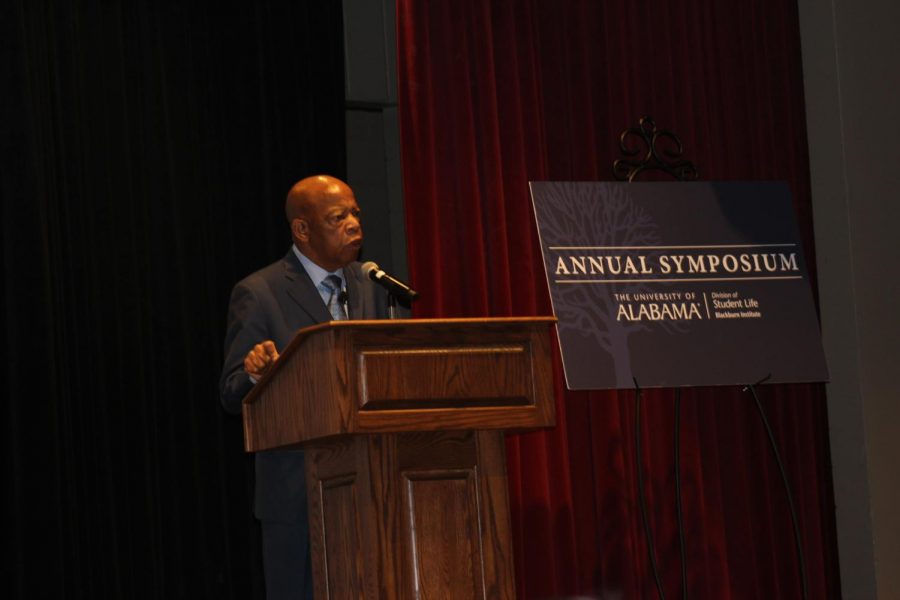 Former U.S. Congressman John Lewis speaks at a Blackburn Institute event on campus in 2019. 