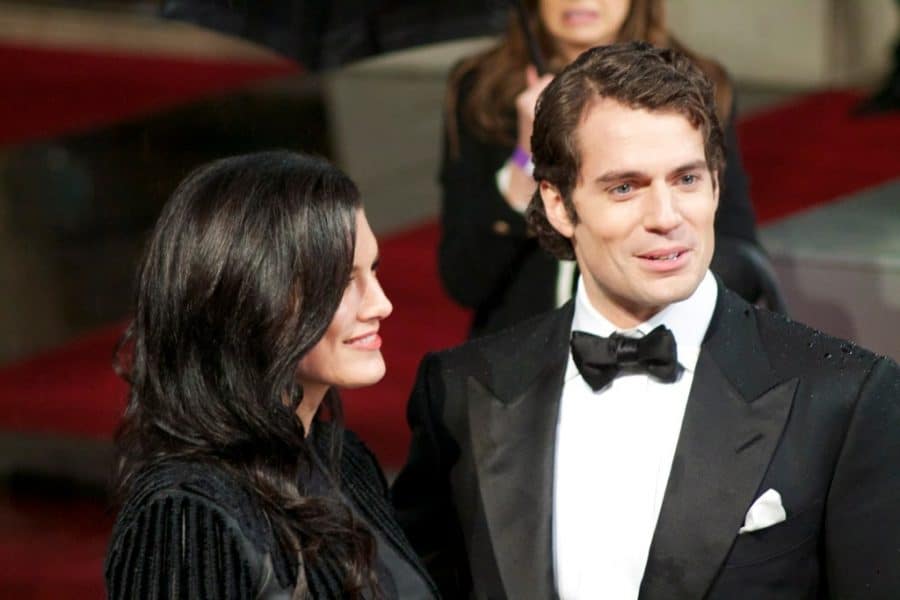 Gina Carano (left) pictured with Henry Cavill at the 2013 BAFTAs ceremony. Courtesy of Wikimedia Commons