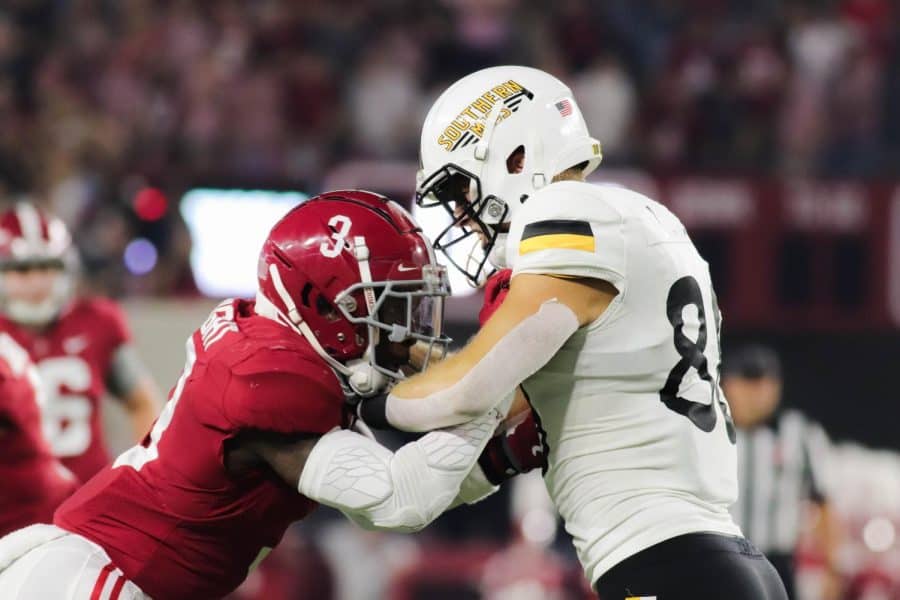 Alabama routs Golden Eagles for historic 100th win against unranked opponents