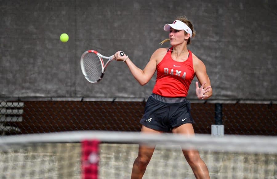 Women’s tennis claims the victory over TCU