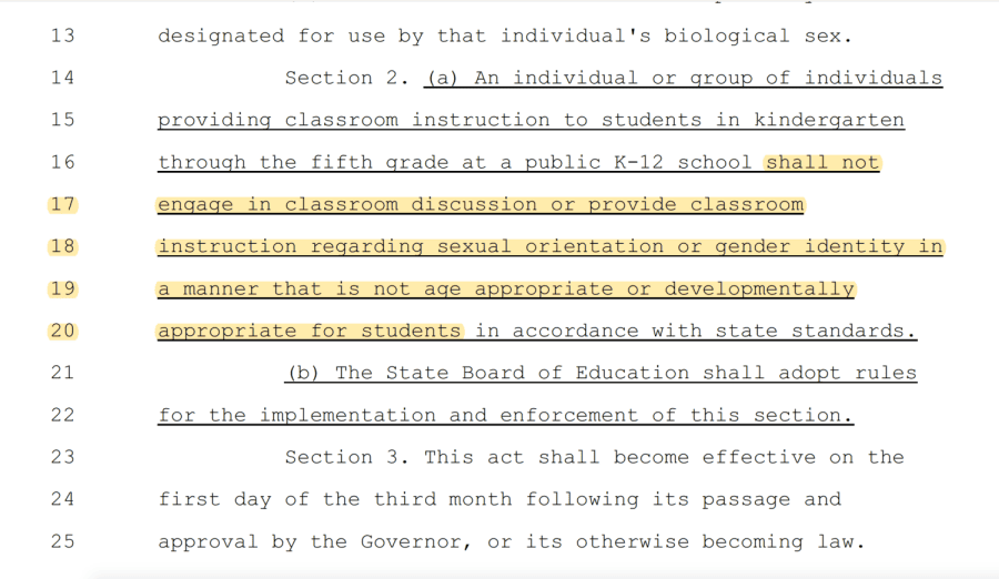 Excerpt+of+a+bill+with+the+following+portion+highlighted%2C+shall+not+engage+in+classroom+discussion+or+provide+classroom+instruction+regarding+sexual+orientation+or+gender+identity+in+a+manner+that+is+not+age+appropriate+or+developmentally+appropriate+for+students.