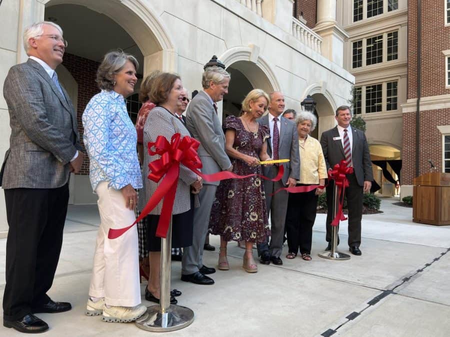 The ribbon cutting ceremony of the new Julia Tutwiler Hall.