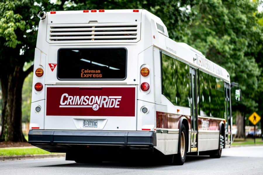 Back+of+a+Crimson+Ride+bus+on+the+Coleman+Express+route