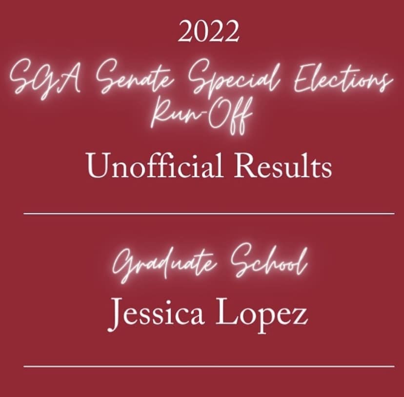 Jessica Lopez wins graduate SGA senate seat in runoff election