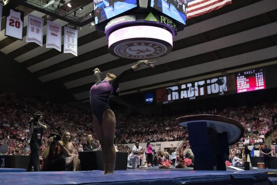 Gymnastics to compete in first quad meet, challenge three top-25 teams