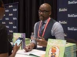 Derrick Barnes at BookExpo Convention in 2019.