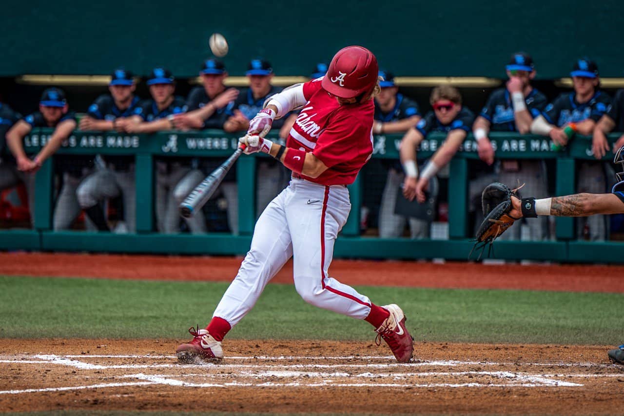 Alabama baseball's Mac Guscette leaves LSU game after on-field