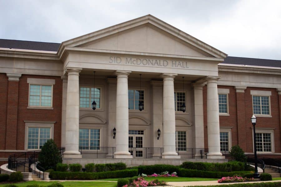 Sid McDonald Hall, located on University Boulevard in Tuscaloosa, is The University of Alabama System’s headquarters.