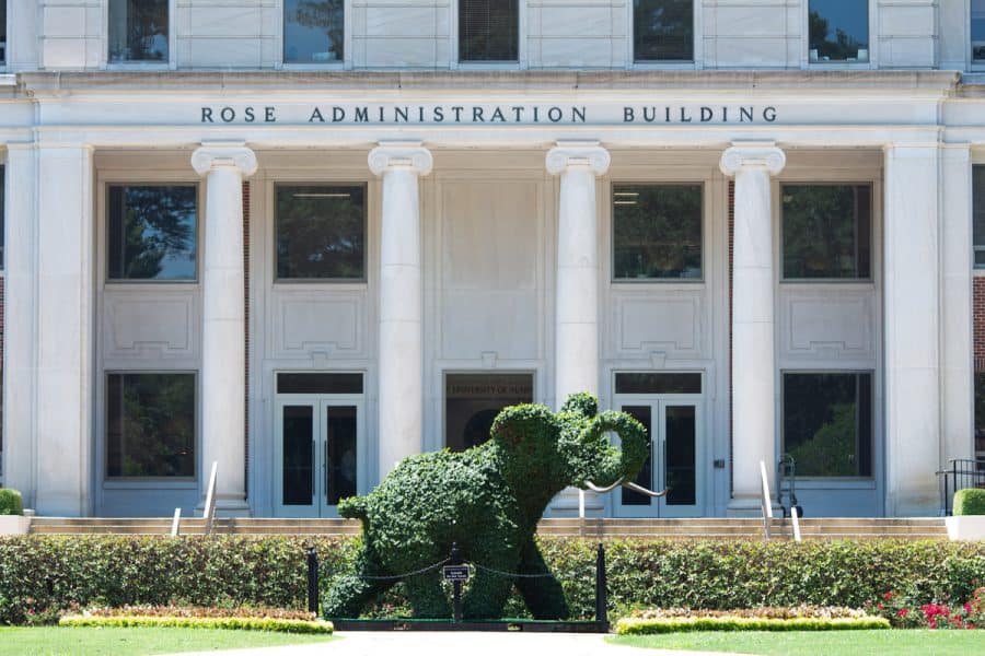 The Rose Administration Building located on University Boulevard.