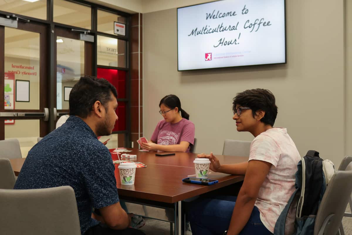Student and Faculty attend Multicultural Coffee Hour in the Student Center on Friday, Sept. 1.