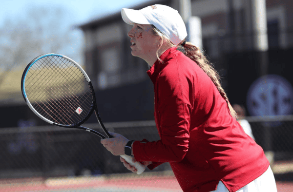 Alabama women’s tennis player Anne Marie Hiser competing in the Debbie Southern Furman Fall Classic on Sep. 17 in Greenville, SC.