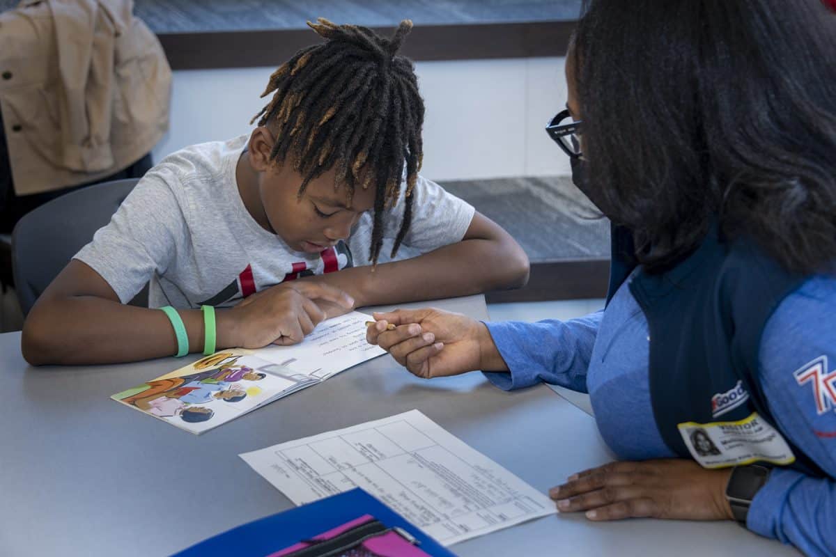 Reading Allies helps elementary students through one-on-one tutoring sessions.