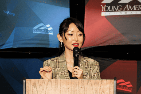 Conservative activist and North Korean defector Yeonmi Park speaks at Liberty University for a Young Americans for Freedom event.