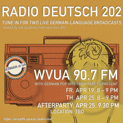 WVUA-FM and the University’s German courses partner for German broadcast