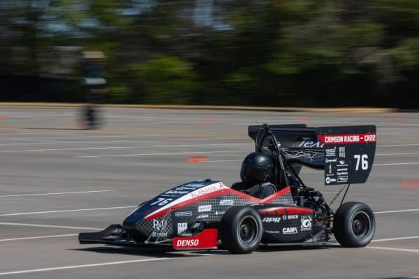 Crimson Racing’s CR22 takes to the track during a testing day.