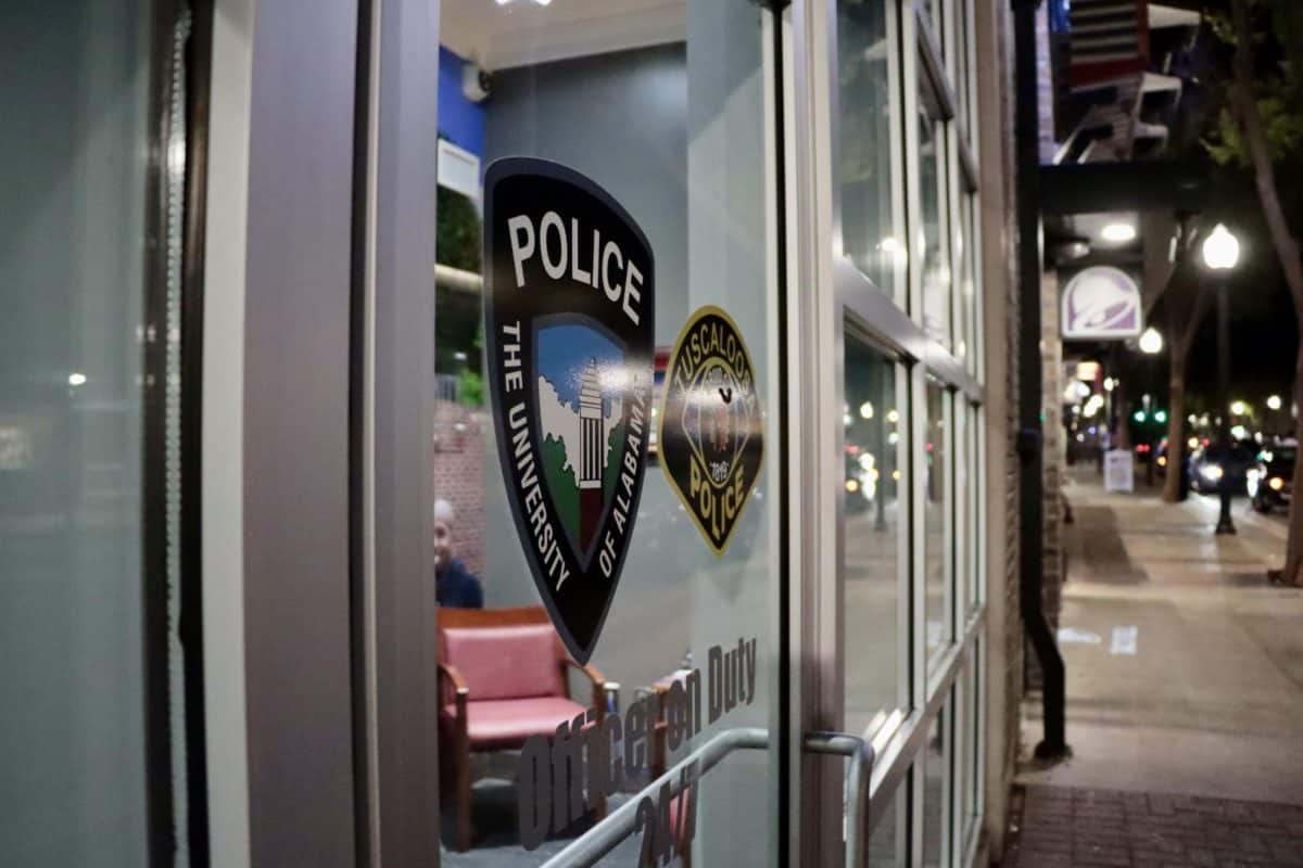 The joint University of Alabama Police Department and Tuscaloosa Police Department precinct on the Strip operates 24 hours a day to keep visitors safe.