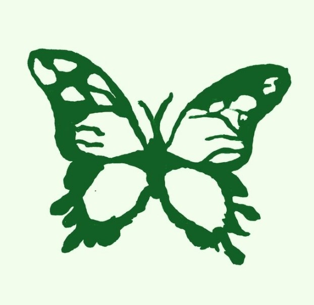 This print of a butterfly, the organizations logo, is based on a drawing the late Hunter Whitley drew prior to his death.