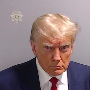 This mugshot of former president Donald Trump was taken Aug. 23 after his arrest on charges in Georgia of conspiring to change the outcome of the 2020 election.