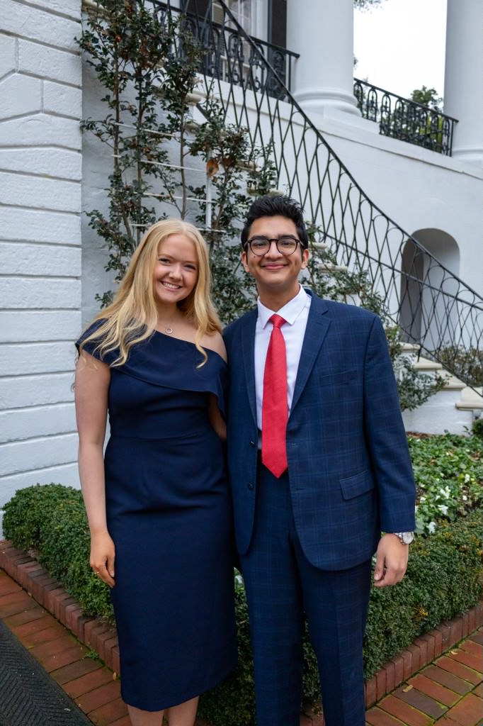 SGA President Samad Gillani (right) stands with his chief of staff, Teegan Mathey (left).