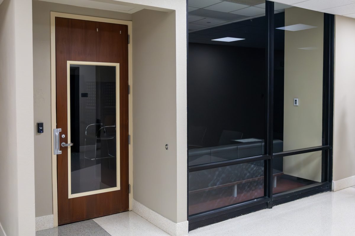 The former office of the Black Student Union stands with its lights turned off and signage removed.