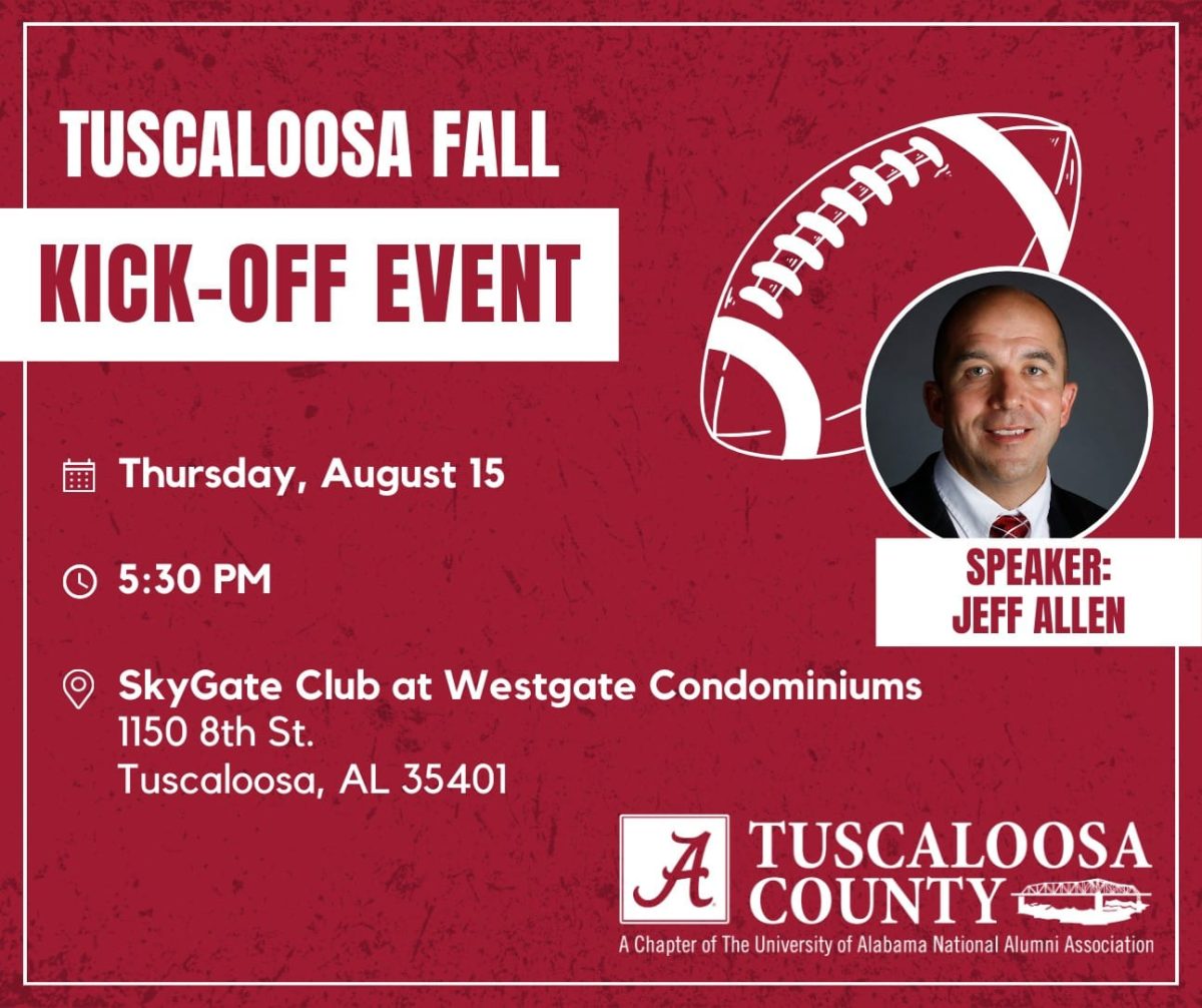 Jeff Allen to speak at Tuscaloosa County Chapter of National Alumni Association fall kick off