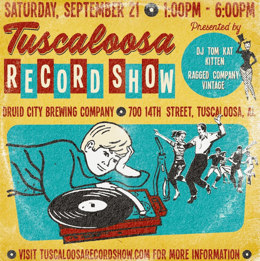 The Tuscaloosa Record Show was hosted at Druid City Brewing Company on Saturday. 