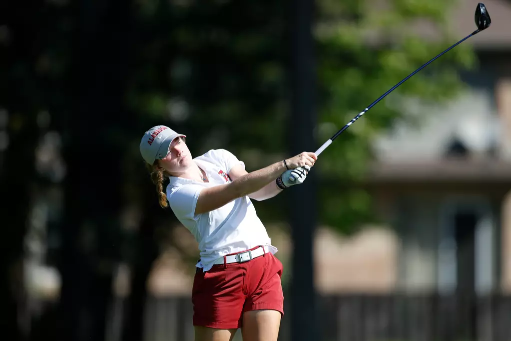 Alabama golfer Ryan Flynn follows through a swing during the UAB Hoover Invitational.