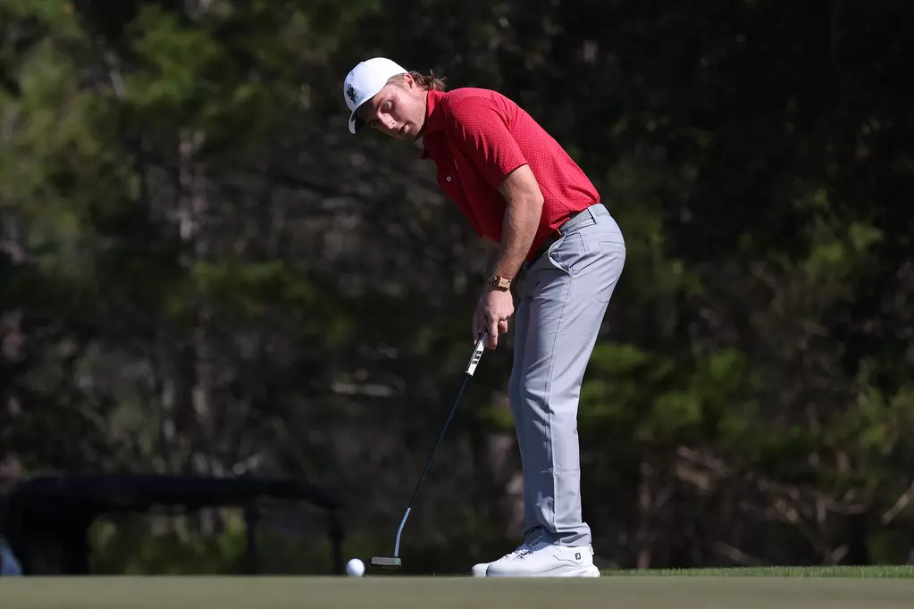 Alabama Golfer Jonathan Griz in action at the Watersound Invitational at Shark's Tooth Golf Course in Panama City Beach, FL on Wednesday, Feb 21, 2024.