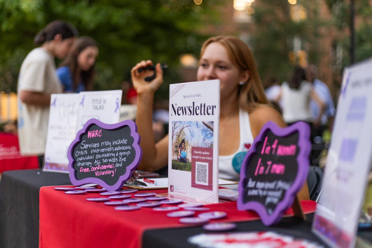 The Women and Gender Resource Center hosted a campfire-themed safety fair for dating and domestic violence awareness month. 