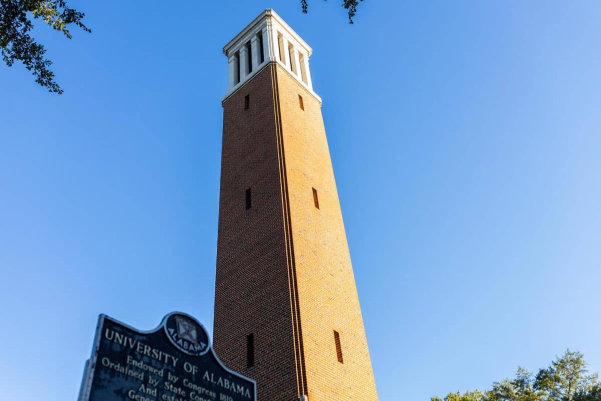 Denny Chimes on a sunny afternoon.