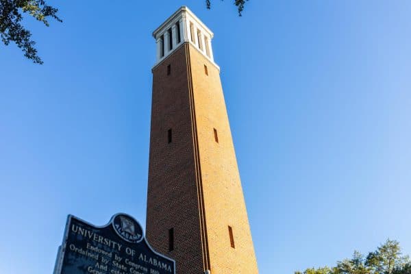 Denny Chimes on a sunny afternoon.