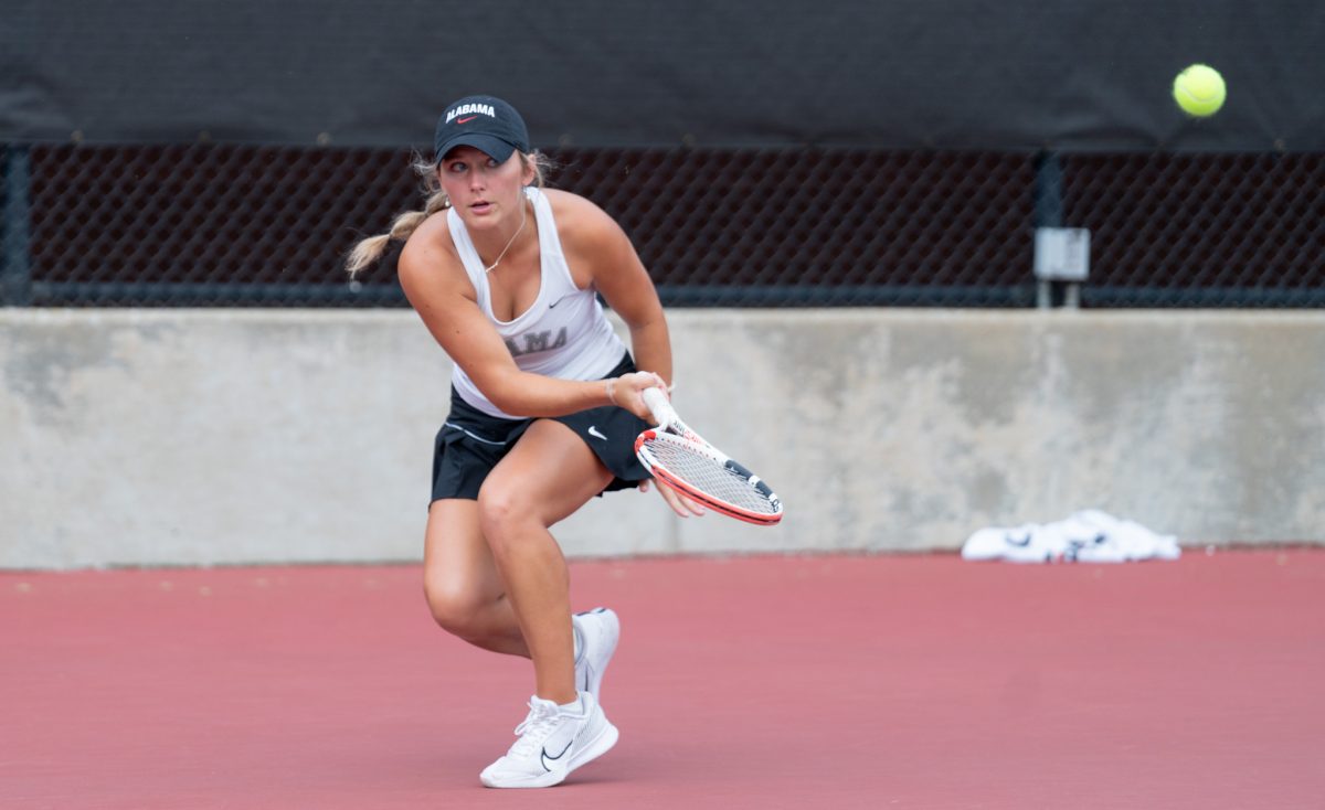 Alabama tennis player Ansley Cheshire follows through a swing during the Roberta Alison Fall Classic.