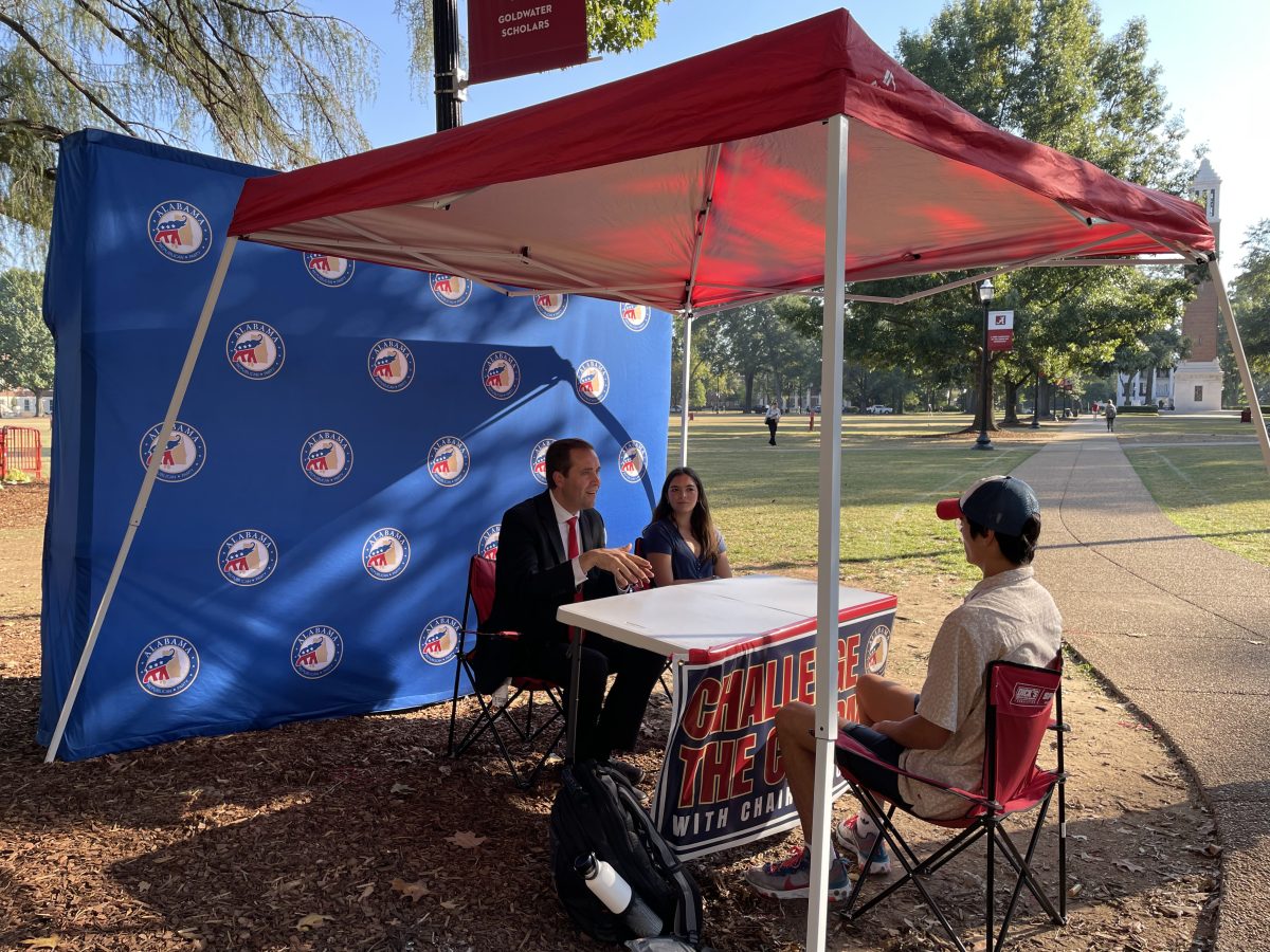 Alabama GOP Chairman debates with a student.