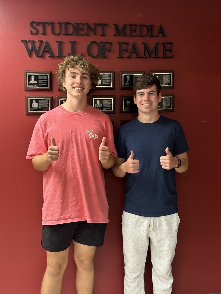 Calister Clemons and Riley Thompson are two of the seven award winners from the Fall National College Media Convention. 