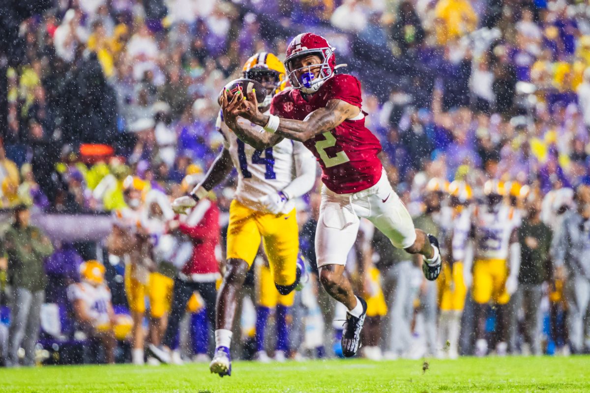 Alabama wide receiver Ryan Williams (#2) catches a pass. 