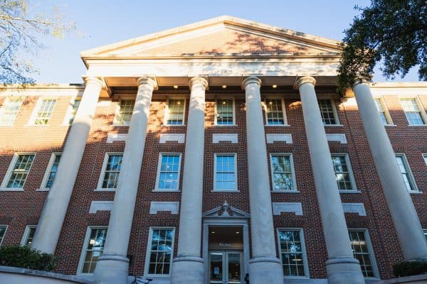 Houser Hall, located next to the Student Center.