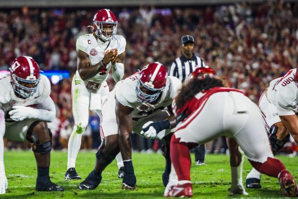 Quarterback Jalen Milroe in Alabama's game against Oklahoma on Nov. 23. 