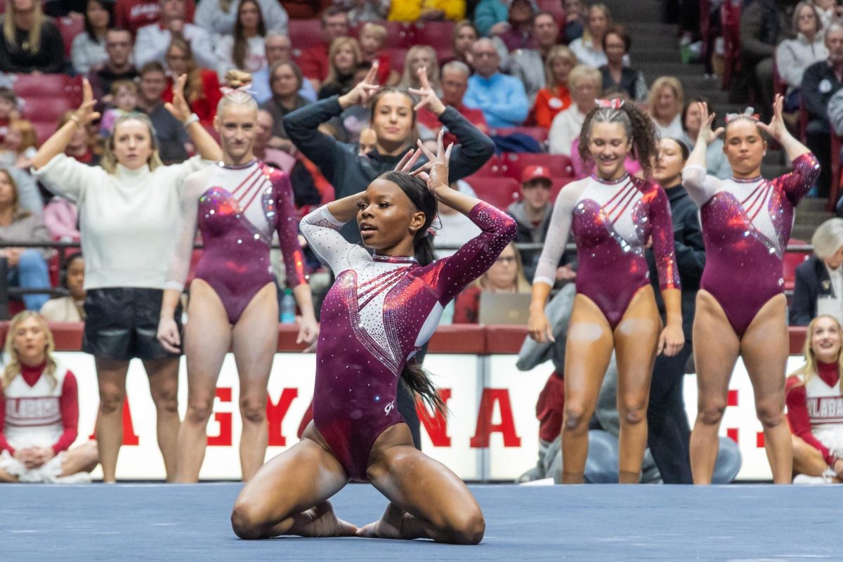 Alabama gymnast Jamison Sears performs her floor routine against Oklahoma on Friday, Jan 24, 2025, in Tuscaloosa, Al. 