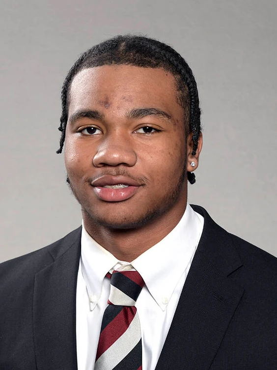 South Carolina edge rusher Dylan Stewart (#6) poses for a headshot.