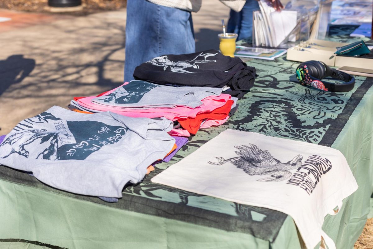 Members of the Print Club sell wares at the Valentine's Day Print Sale on Feb. 3, 2025.